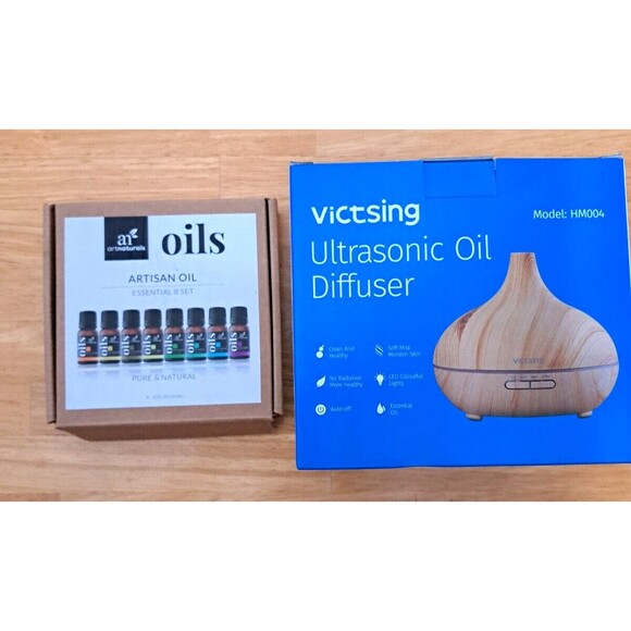 Victsing Ultrasonic Oil Diffuser & Art Naturals Essential Oils (6) Aromatherapy - Picture 11 of 11